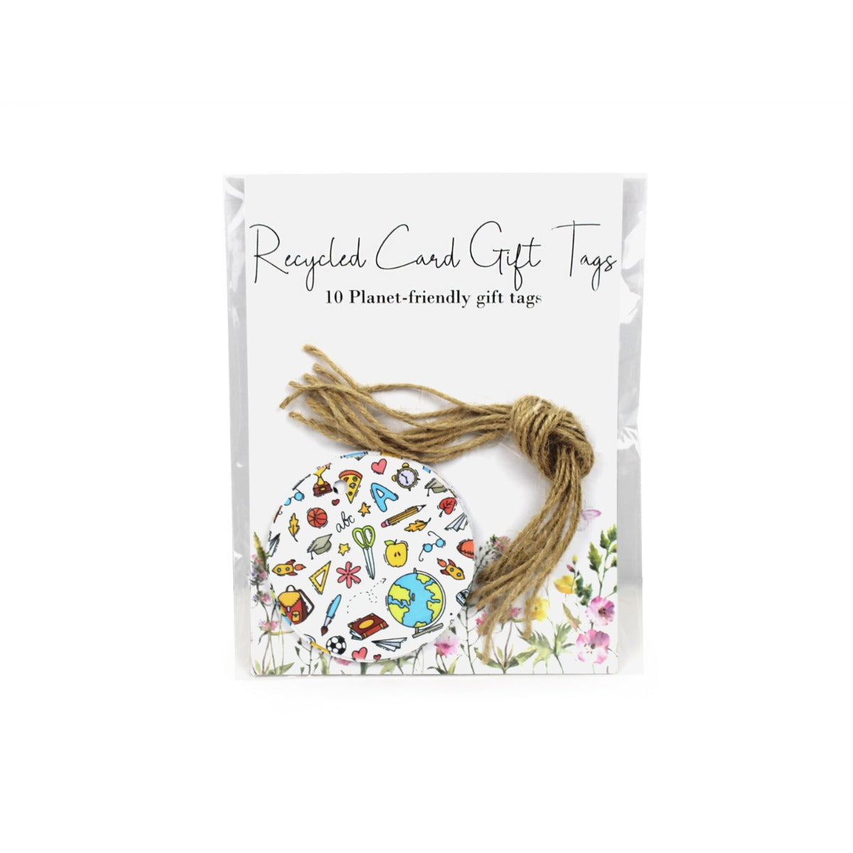 Easy Eco Round Teachers Themed Recycled Paper Eco Gift Tags Pack – All ...