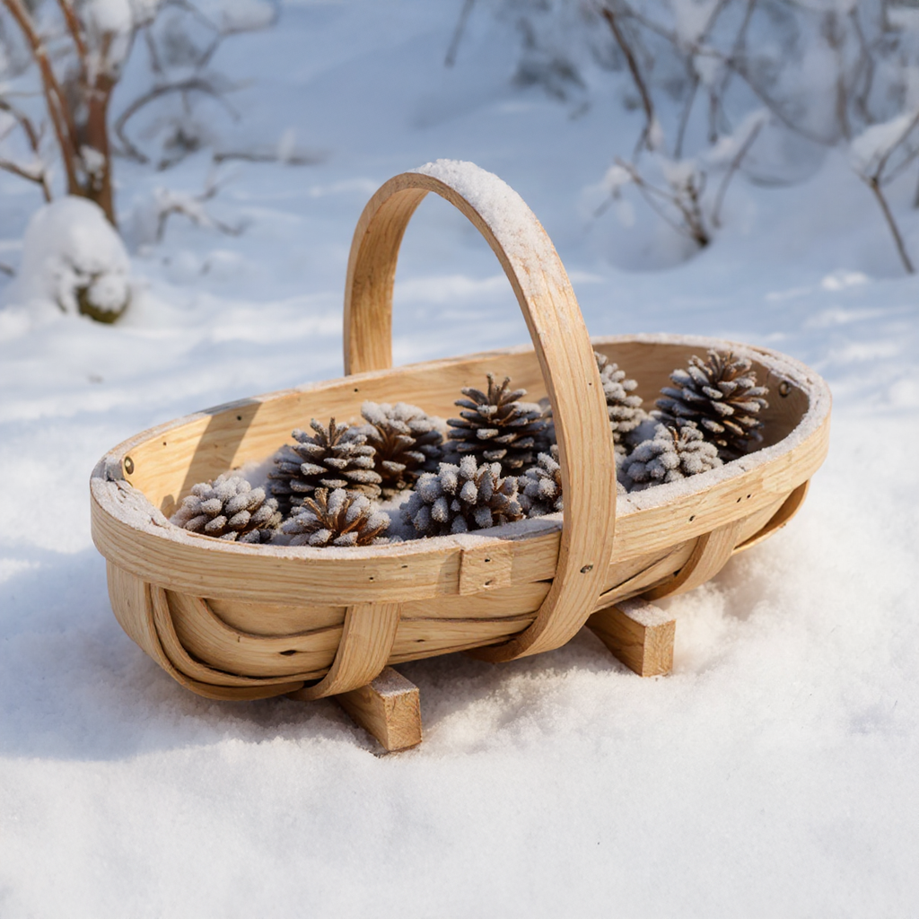 plastic free wooden gardening trug