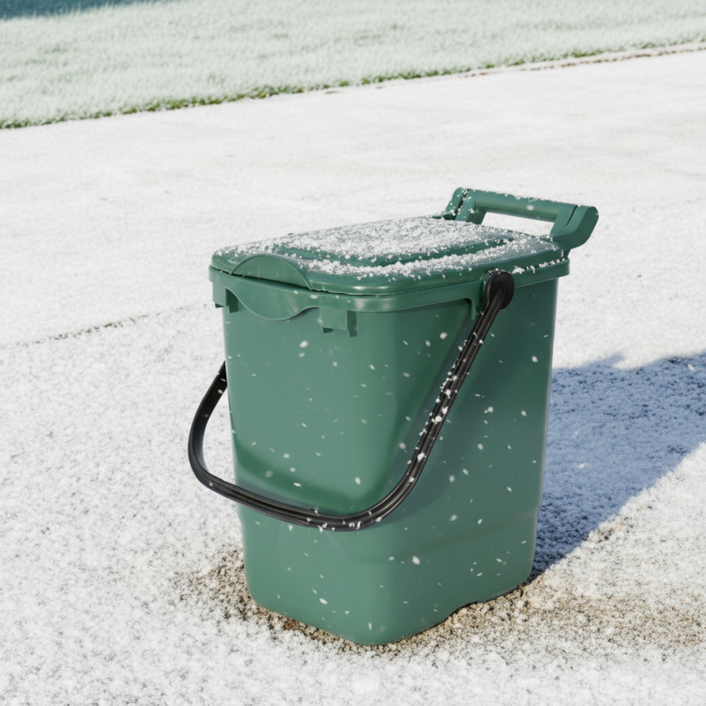 Outdoor food waste bin for council collection