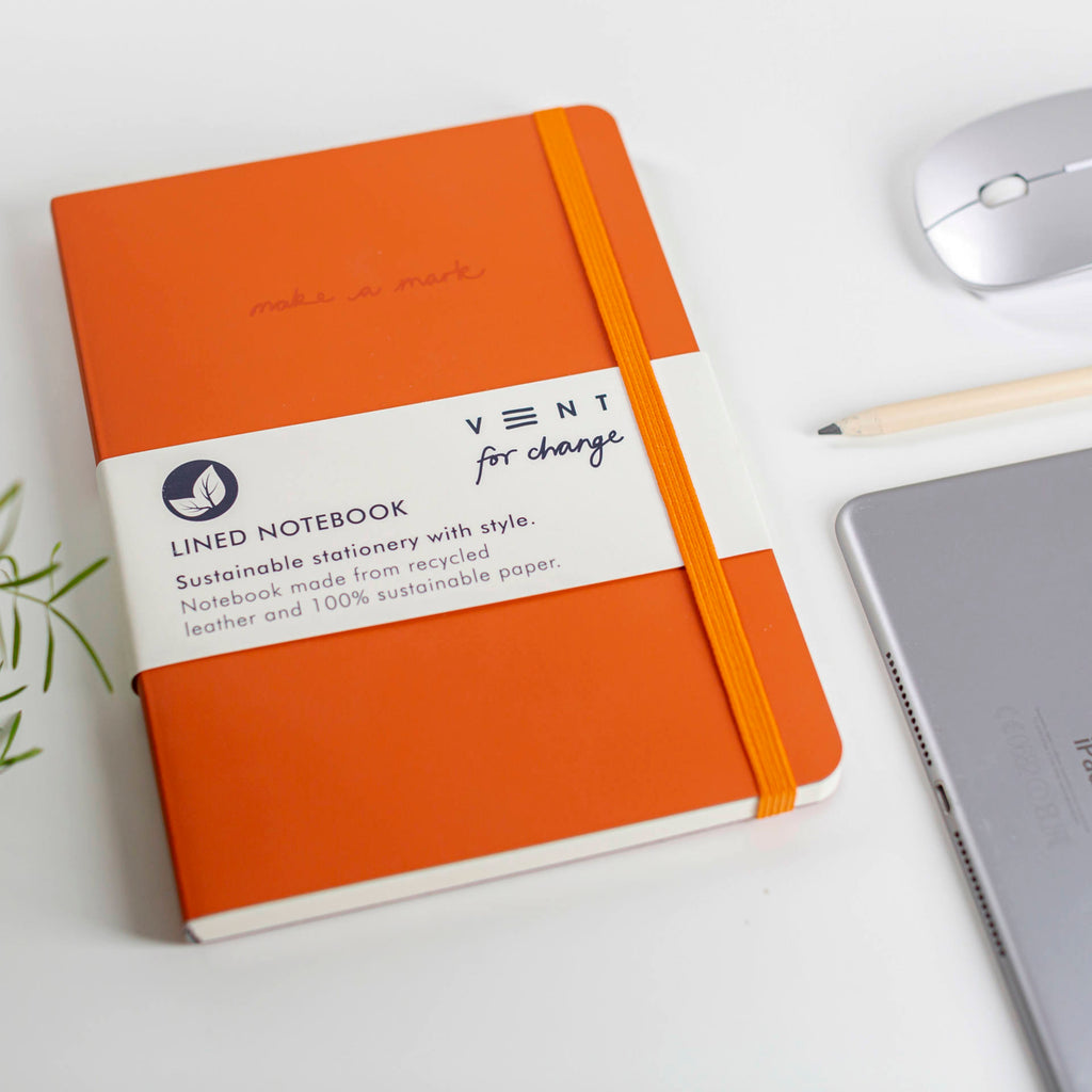 sustainable leather notebook
