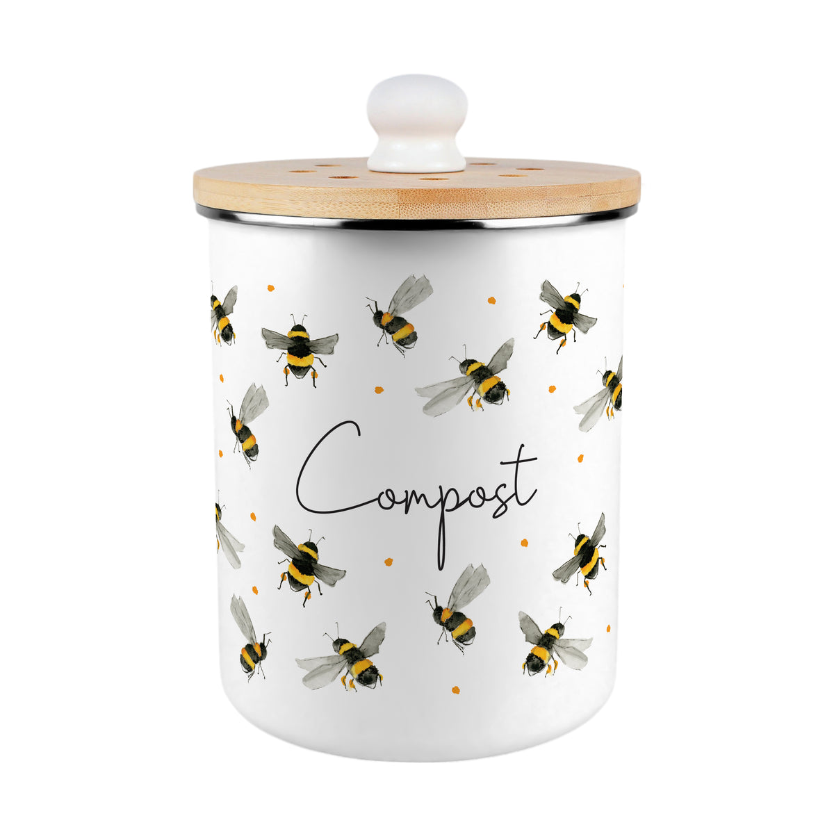Purely Home Toller Compost Caddy 2L - Scattered Bees – All-Green