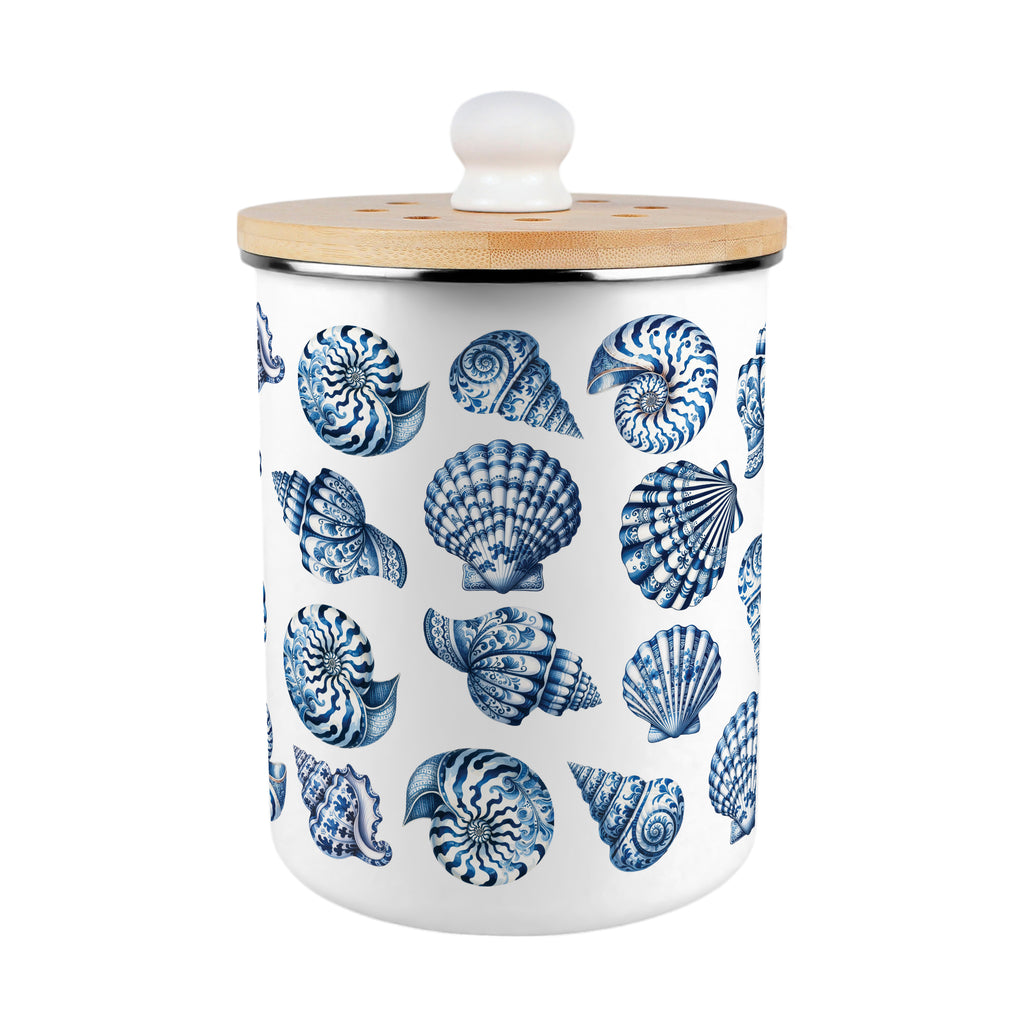 Purely Home Toller Kitchen Compost Caddy 2L - Blue Seashells – All-Green