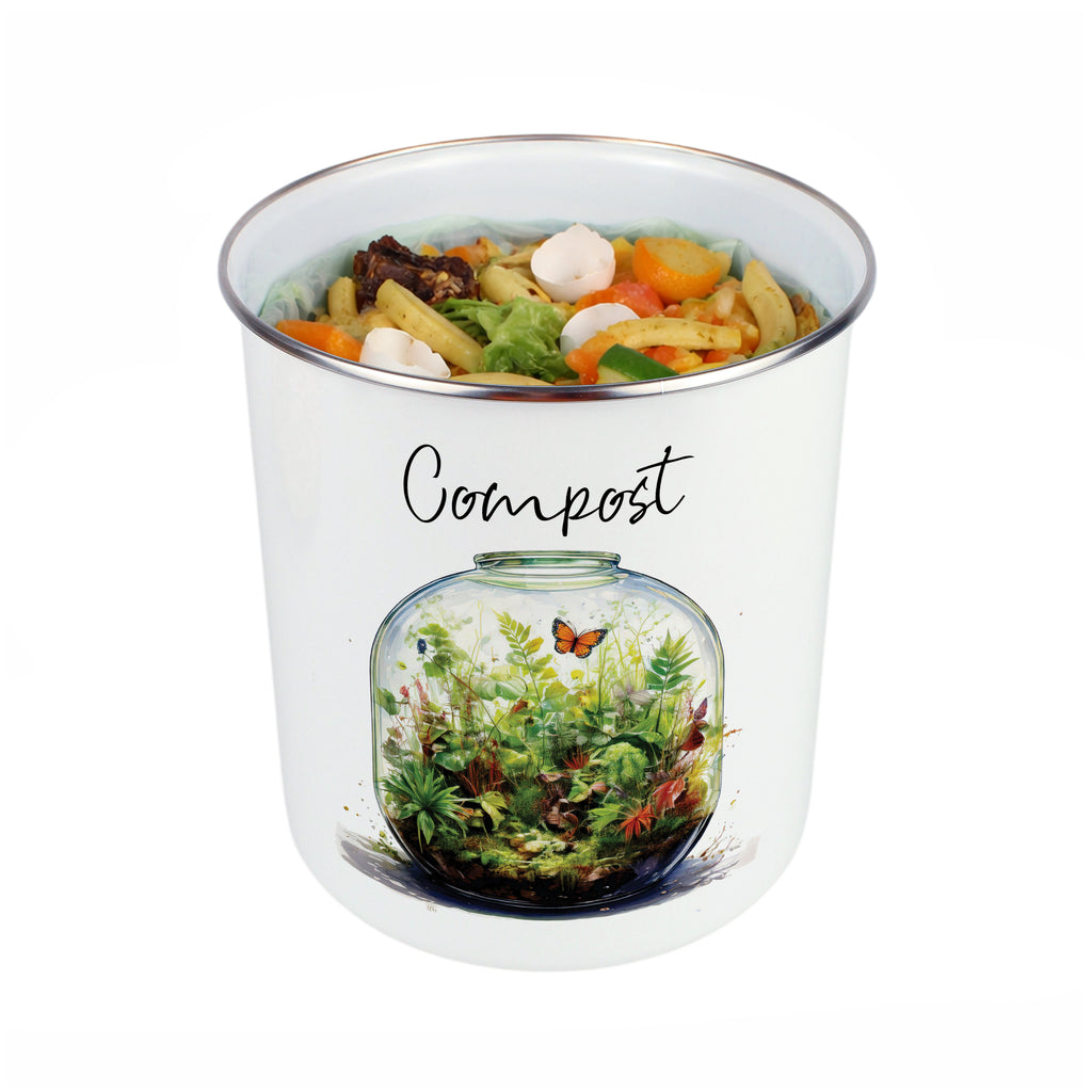 Purely Home Toller Kitchen Compost Caddy 2L - Glass Terrariums – All-Green