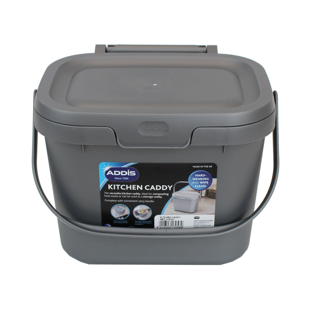 Addis Plastic Metallic Grey Kitchen Food Waste Caddy – All-Green