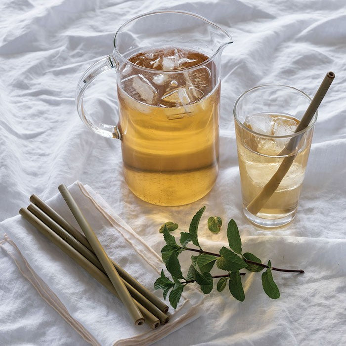Six pack of bamboo straws