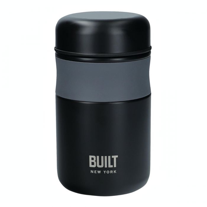 Flask Rice Modern Kitchencraft BUILT 490ml Professional Black Food Flask Thermos – All-Green