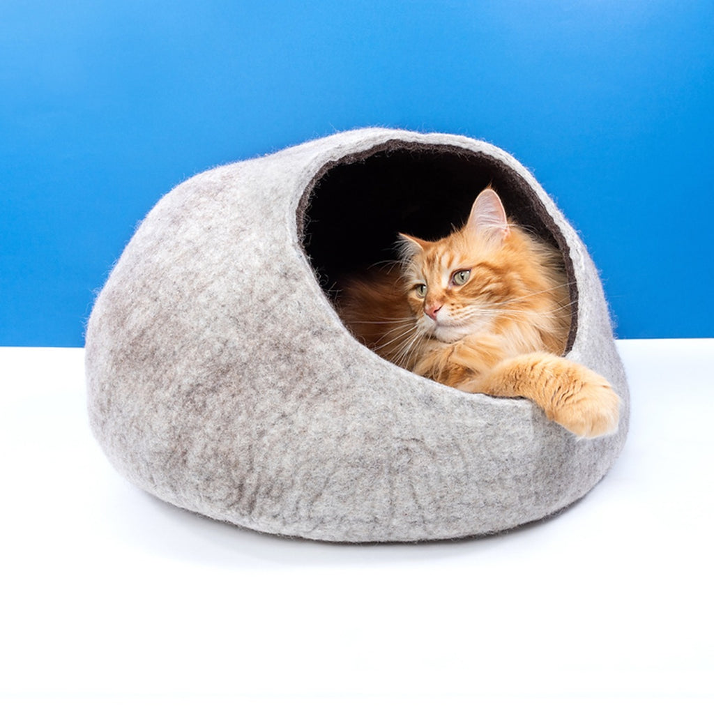Wool large cat bed