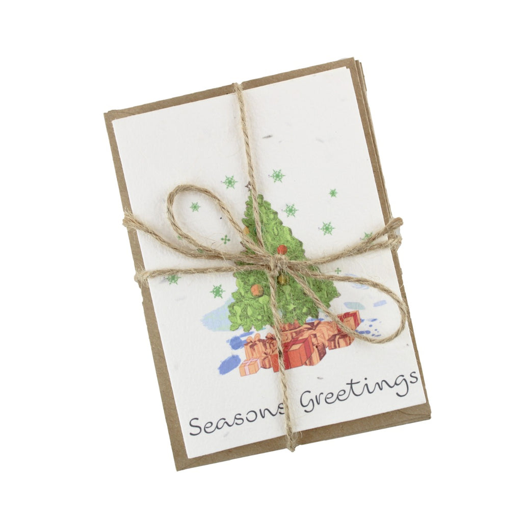 Pack of 5 Christmas cards with no plastic packaging