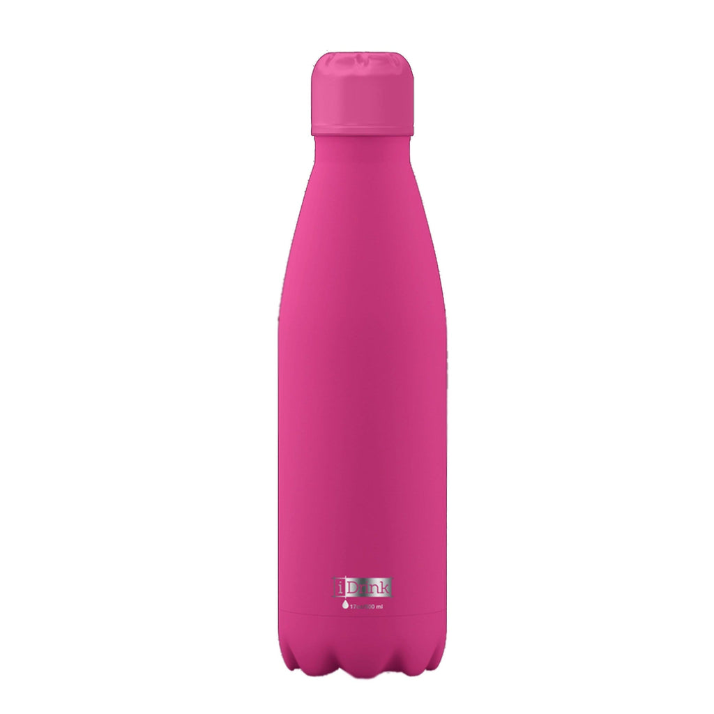 500ml glow in the dark water bottle in bright magenta