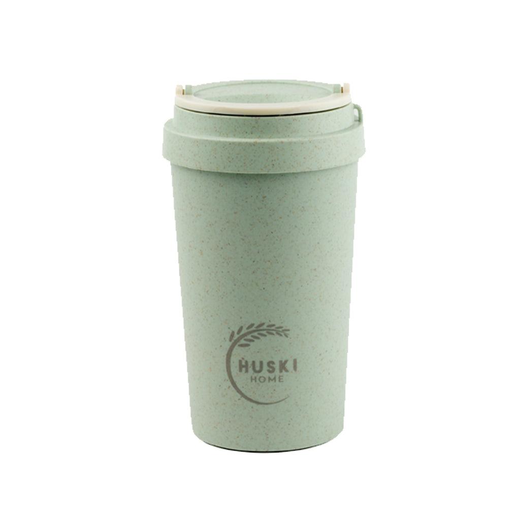 Light blue green reusable travel cup