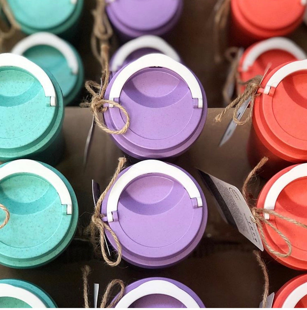 Eco friendly travel mug made from rice husks