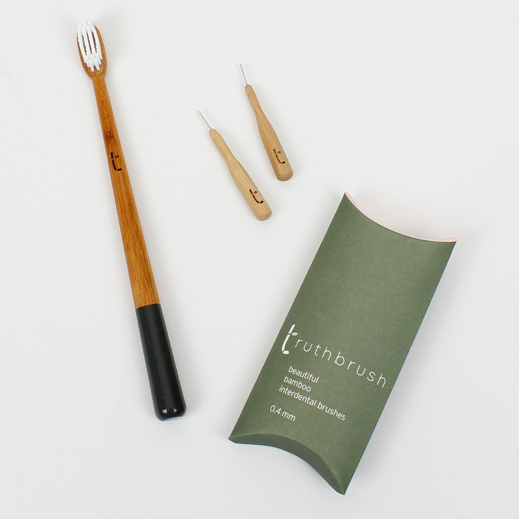 Truthbrush bomboo toothbrush and dental floss alternatives