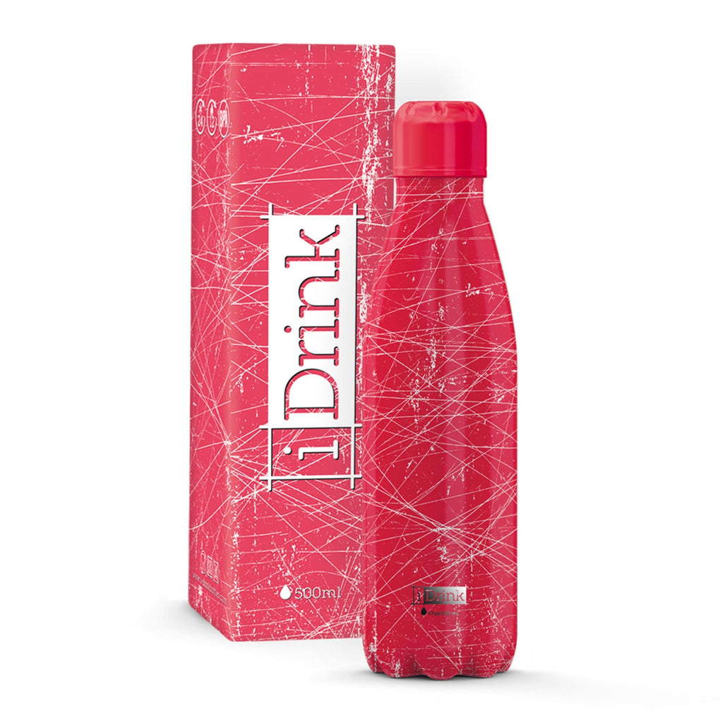 Flask with 500ml capacity and a draped line pattern