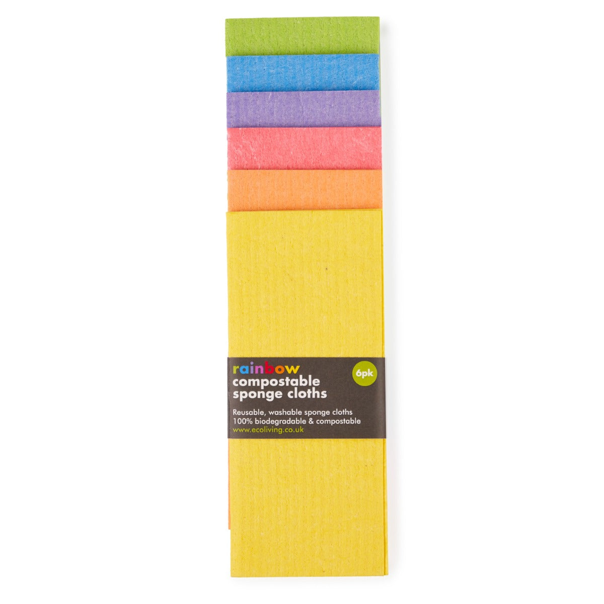 Compostable Sponge Cloths - Rainbow - 6 Pack – All-Green