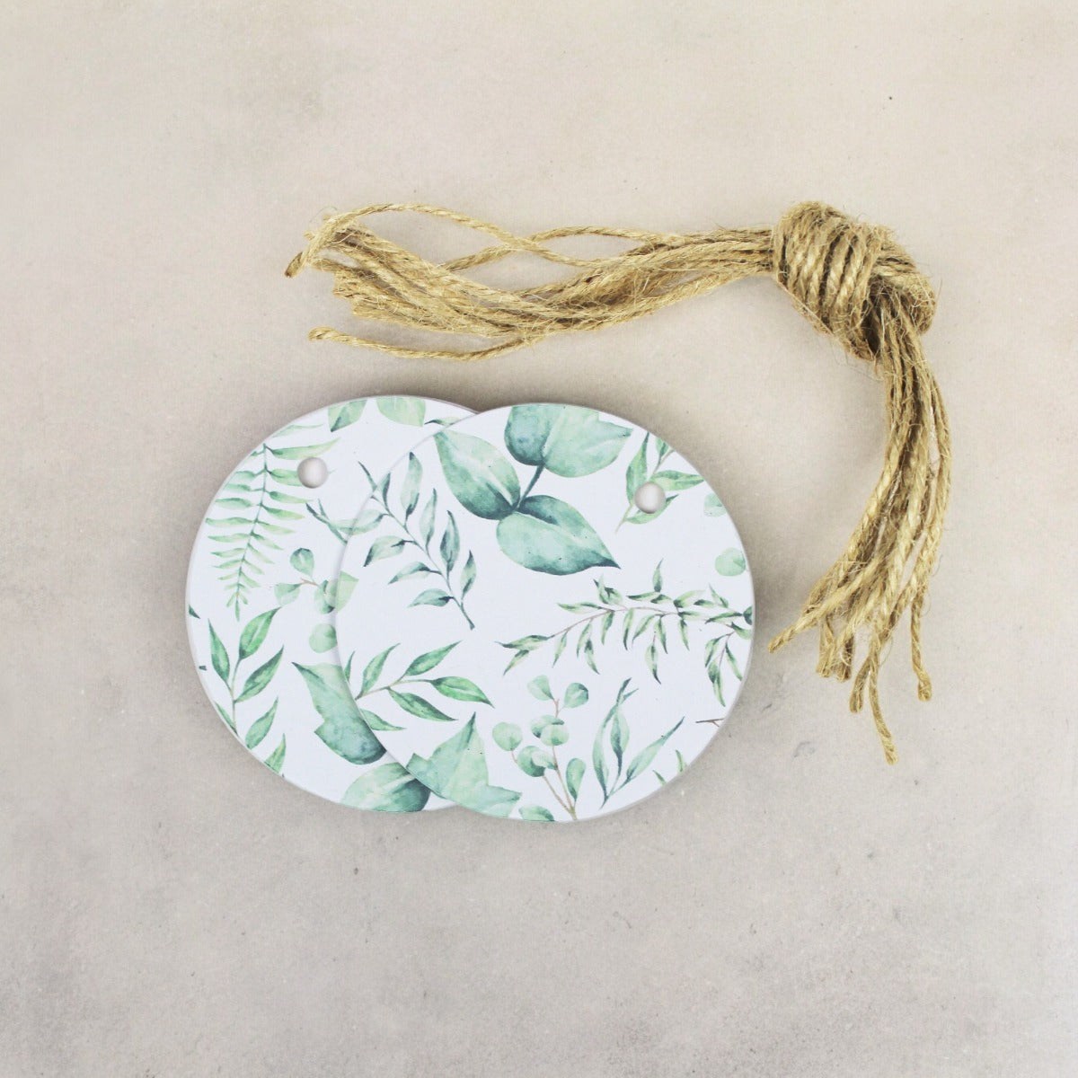 Easy Eco Green Leaves Recycled Card Round Gift Tags Pack – All-Green