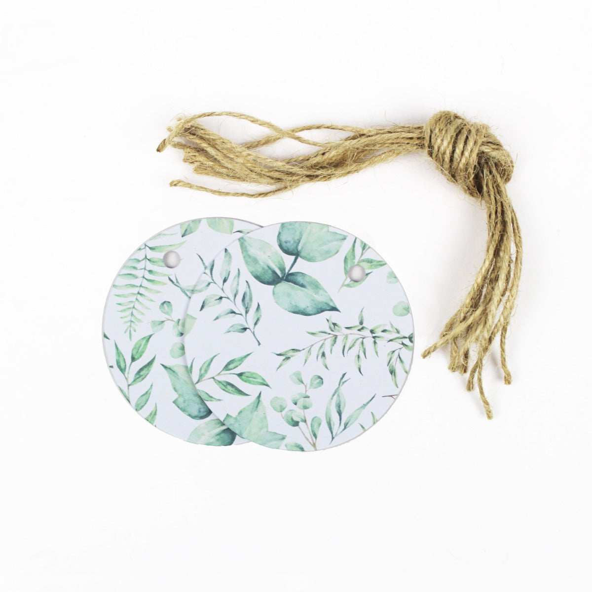 Easy Eco Green Leaves Recycled Card Round Gift Tags Pack – All-Green