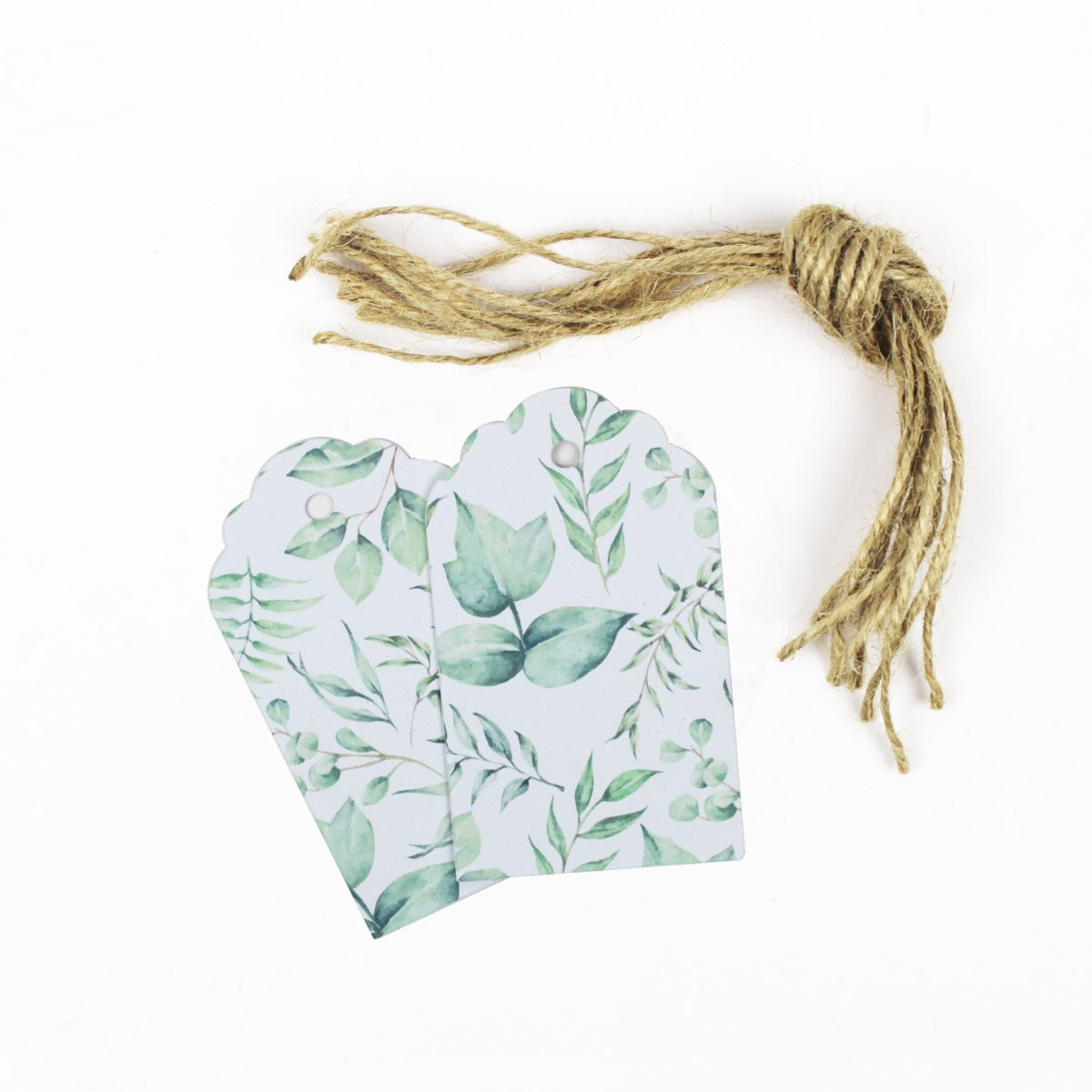 Easy Eco Green Leaves Recycled Card Rectangular Gift Tags Pack – All-Green