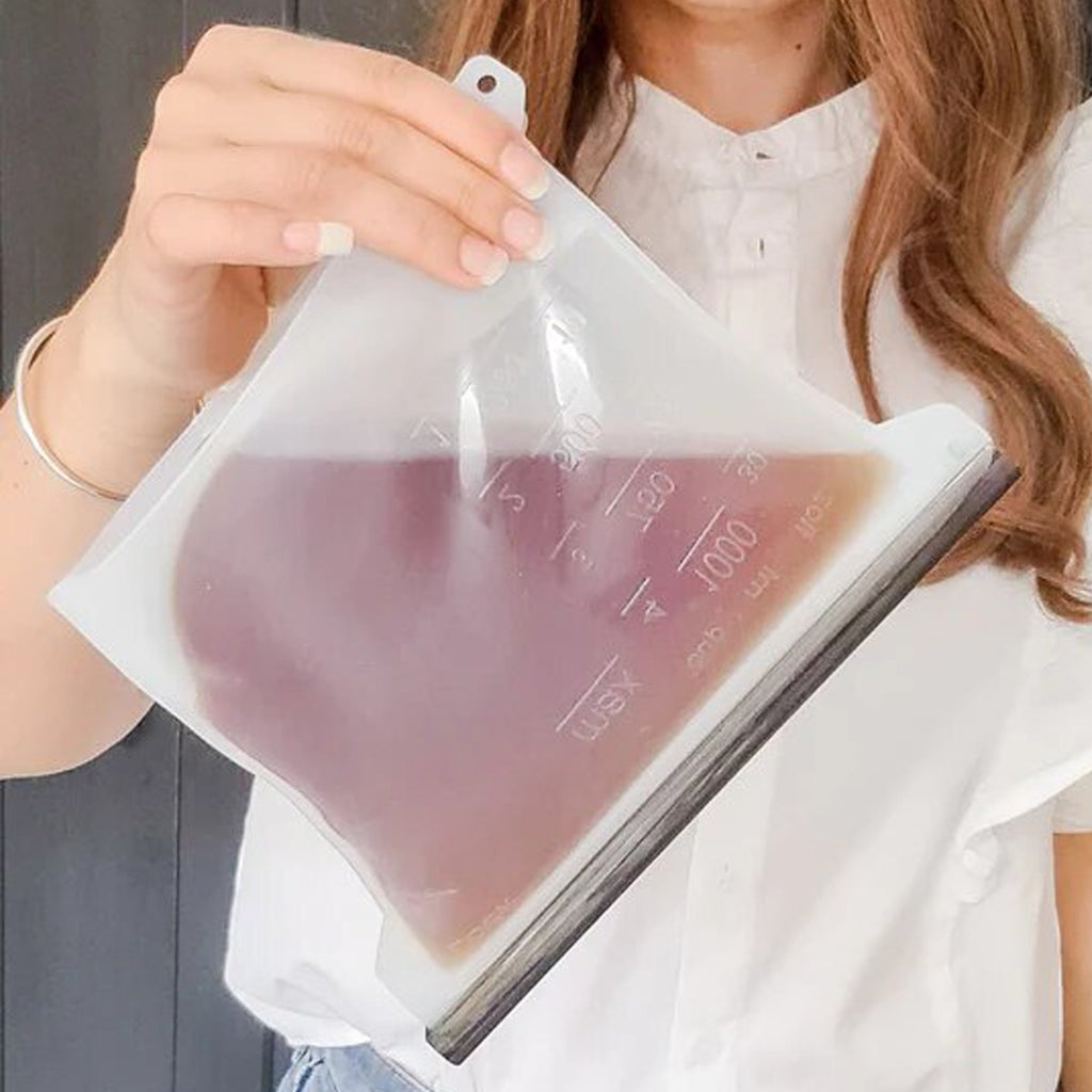 Leakproof reusable freezer bag with 1500ml capacity