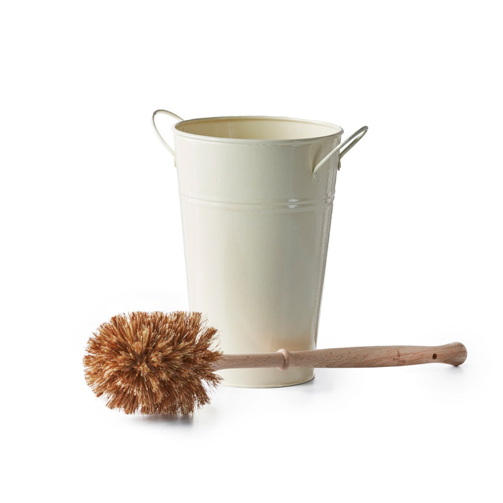 Eco friendly toilet brush and holder in cream colour