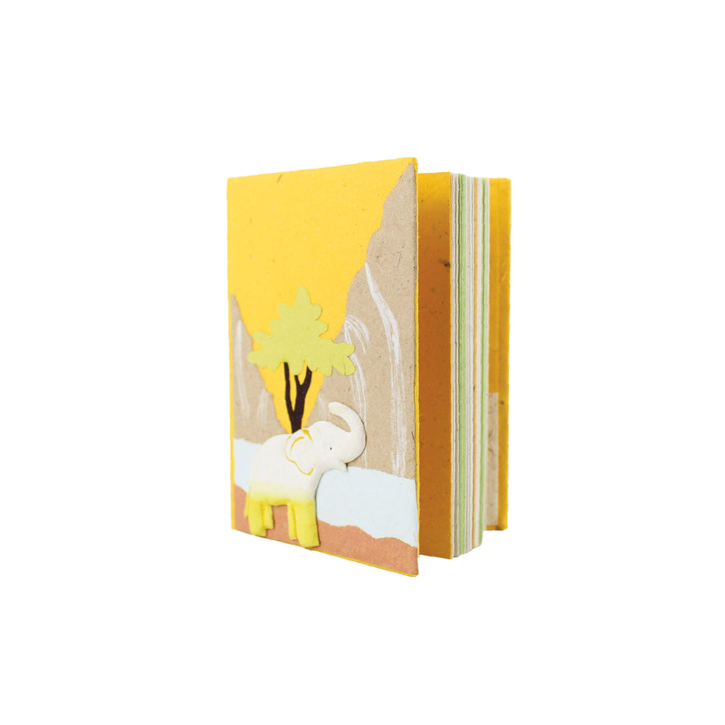 Small spiral notebook made from elephant dung