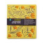 pack of four jumbo cleaning cloths with nature inspired print made from plant cellulose