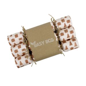 Easy Eco Recycled Paper Pink Gifts Christmas Crackers - Set of 6