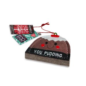 Christmas pudding shaped dog chew toy by green & wilds